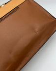 Move & Moda Brown Faux Leather Work Convertible Crossbody Briefcase
