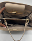 Badgley Mischka Nude Quilted Faux Leather Convertible Handbag