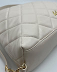 Like Dreams Ivory Quilted Convertible Shoulder Bag With Wallet