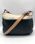 Giani Bernini Beige And Black Colorblock Pebbled Crossbody