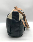 Giani Bernini Beige And Black Colorblock Pebbled Crossbody