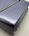 Kate Spade Patent Metallic Blue Kenzie Large Tote Bag