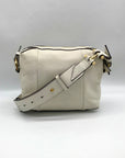 India Hicks Ivory Pebbled Leather Shift And Switch Crossbody Bag