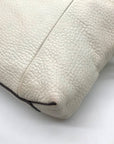 India Hicks Ivory Pebbled Leather Shift And Switch Crossbody Bag