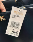Michael Kors Mott Admiral Blue Leather Zipper Top Tote Bag