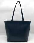 Michael Kors Mott Admiral Blue Leather Zipper Top Tote Bag