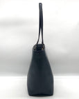 Michael Kors Mott Admiral Blue Leather Zipper Top Tote Bag