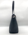 Michael Kors Mott Admiral Blue Leather Zipper Top Tote Bag