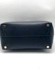 Michael Kors Mott Admiral Blue Leather Zipper Top Tote Bag