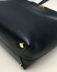 Michael Kors Mott Admiral Blue Leather Zipper Top Tote Bag