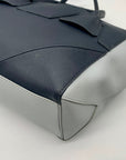 Botkier Baby Blue & Navy Saffiano Leather Colorblock Cooper Satchel