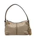Michael Kors Ivory White Studded Leather Astor Pouchette