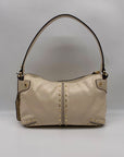 Michael Kors Ivory White Studded Leather Astor Pouchette