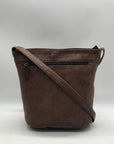Tignanello Brown Pebbled Faux Leather Crossbody Bag