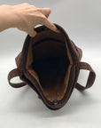 Tignanello Brown Pebbled Faux Leather Crossbody Bag
