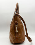 Michael Kors Brown Leather Big Valley North South Tote