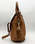 Michael Kors Brown Leather Big Valley North South Tote