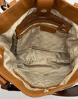 Michael Kors Brown Leather Big Valley North South Tote
