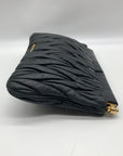 Miu Miu Black Nappa Leather Matelasse Clutch
