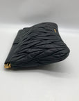Miu Miu Black Nappa Leather Matelasse Clutch