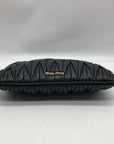 Miu Miu Black Nappa Leather Matelasse Clutch