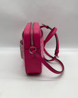 Michael Kors Dragon Fruit Ombre Leather Jet Set Logo Crossbody Bag