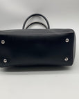 Vera Bradley Black Faux Leather Commuter Tote Bag