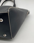 Vera Bradley Black Faux Leather Commuter Tote Bag