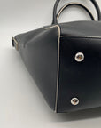 Vera Bradley Black Faux Leather Commuter Tote Bag