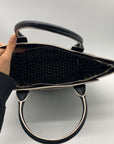 Vera Bradley Black Faux Leather Commuter Tote Bag
