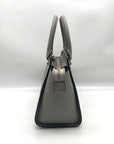 Michael Kors Grey Saffiano Selma Medium Convertible Satchel