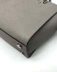 Michael Kors Grey Saffiano Selma Medium Convertible Satchel
