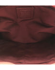 Coach Bordeaux Striped Pink Canvas Tote Bag 47391