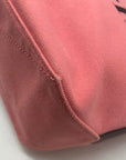 Coach Bordeaux Striped Pink Canvas Tote Bag 47391