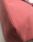 Coach Bordeaux Striped Pink Canvas Tote Bag 47391