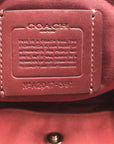 Coach Bordeaux Striped Pink Canvas Tote Bag 47391