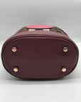 Coach Brown & Purple Signature Jacquard Dempsey Bucket Bag 19 C7084