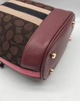 Coach Brown & Purple Signature Jacquard Dempsey Bucket Bag 19 C7084