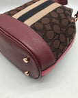 Coach Brown & Purple Signature Jacquard Dempsey Bucket Bag 19 C7084