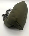 Themoiré Bios Chain Link Forest Green Re-Nylon Crossbody Clutch