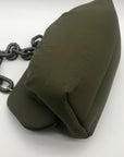 Themoiré Bios Chain Link Forest Green Re-Nylon Crossbody Clutch