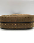 Michael Kors Husk Pebbled Leather Studded Nolita Hobo Shoulder Bag