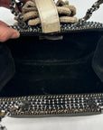 Mary Frances Dark Multi-Toned Vintage Beaded Floral Evening Clutch