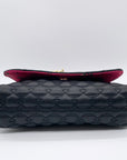 Betsey Johnson Black Quilted Hearts Design Shoulder Bag