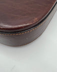 Oroton Chestnut Brown Vintage Leather Crossbody Bag