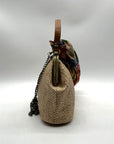 Patricia Nash Straw Tan Laureana Frame Satchel Bag