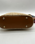 Patricia Nash Straw Tan Laureana Frame Satchel Bag