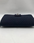 Vera Bradley Classic Navy Microfiber RFID Turnlock Wallet