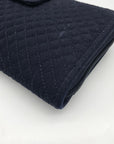 Vera Bradley Classic Navy Microfiber RFID Turnlock Wallet