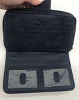 Vera Bradley Classic Navy Microfiber RFID Turnlock Wallet